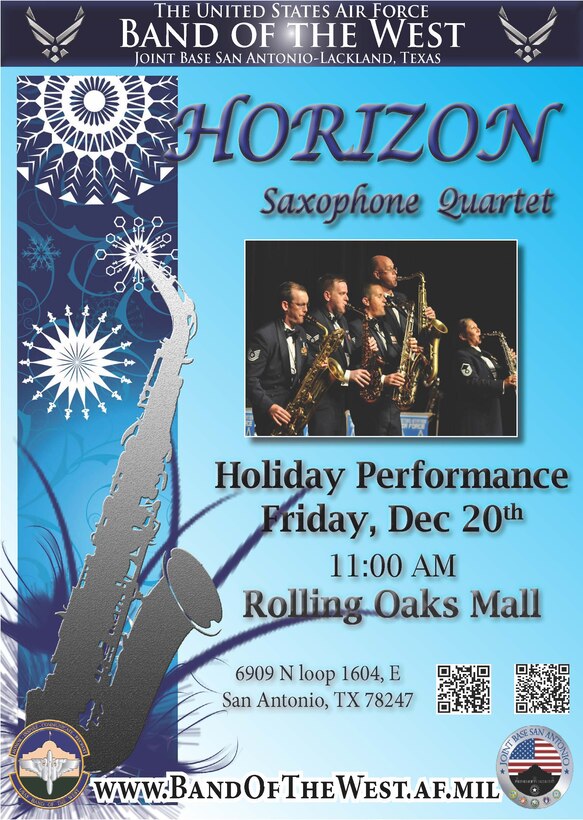 Horizon Sax Quartet 20 Dec Mall Flyer