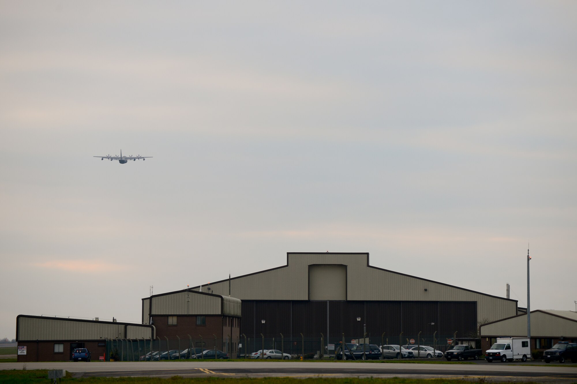 RAF FAIRFORD, United Kingdom – An MC-130J takes off from RAF Fairfield during a logistics exercise Dec. 10. RAF Fairford opened its gates to more than 130 Airmen, three MC-130Js and three CV-22s from the 352nd Special Operations Group at RAF Mildenhall, United Kingdom, so they could conduct a logistics exercise with their new airframes Dec. 9 to 12. (U.S. Air Force photo by Tech. Sgt. Chrissy Best)