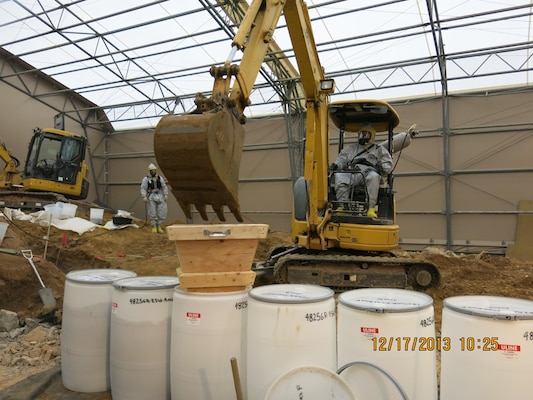 Crews completed excavation work under the first tent at 4825 Glenbrook Road in August.  Excavation work under the second tent location started Dec. 1.   