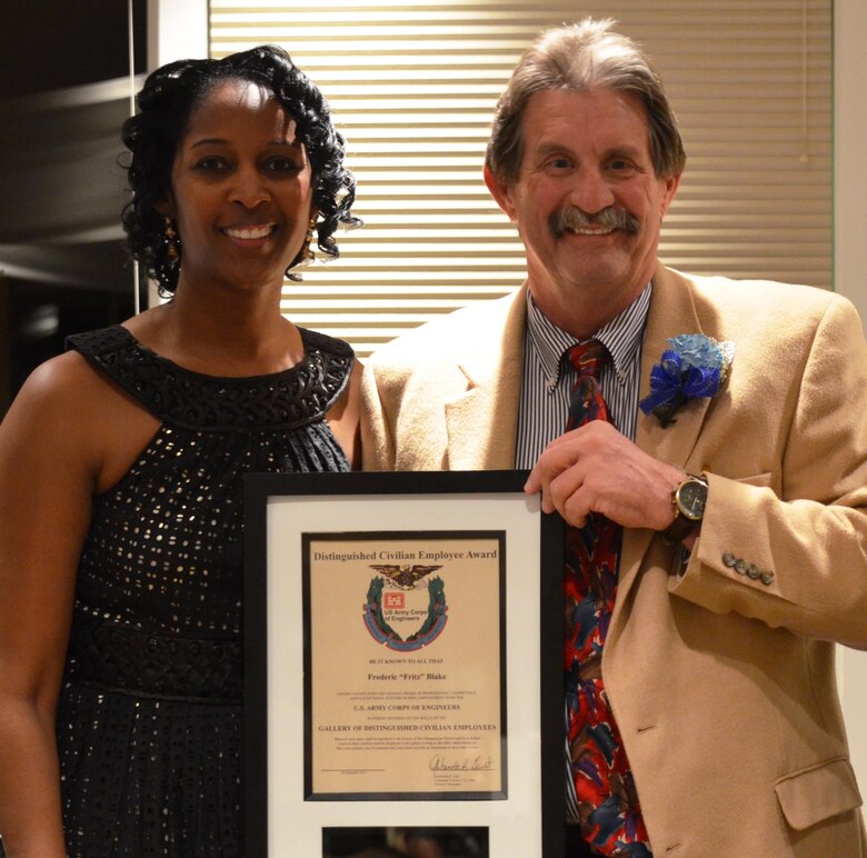 ALBUQUERQUE, N.M., -- Frederic “Fritz” Blake was inducted into the District's Gallery of Distinguished Civilian Employees, Dec. 6, 2013. 