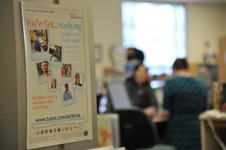 Through tutor.com/Military, all children from grades K-12 in U.S. military families have the ability to work online with a live tutor for one-on-one help with homework, proofreading, test preparation, studying and more, regardless of the service member’s deployment status. (U.S. Air Force photo/Senior Airman Xavier Navarro)