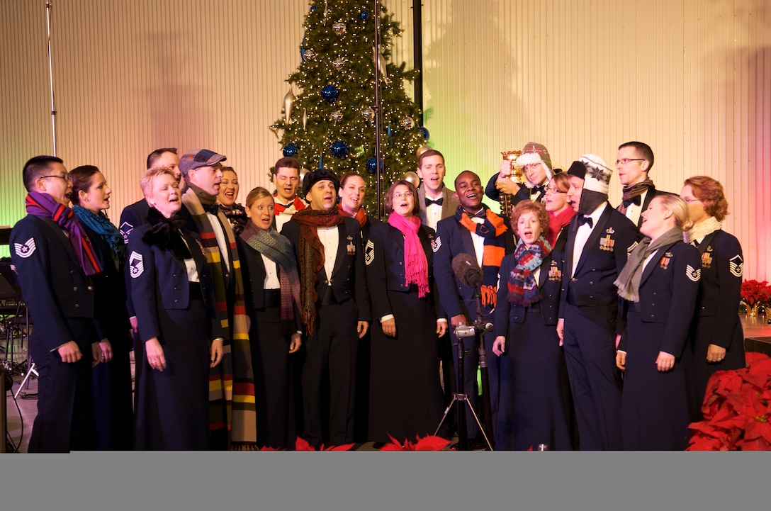 The USAF Singing Sergeants performed live on Fox and Friends before presenting a "Spirit of the Season" concert on Dec 16, 2013 at the Steven F. Udvar-Hazy Center, National Air and Space Museum. (US Air Force photo by SMSgt Bob Kamholz/released)