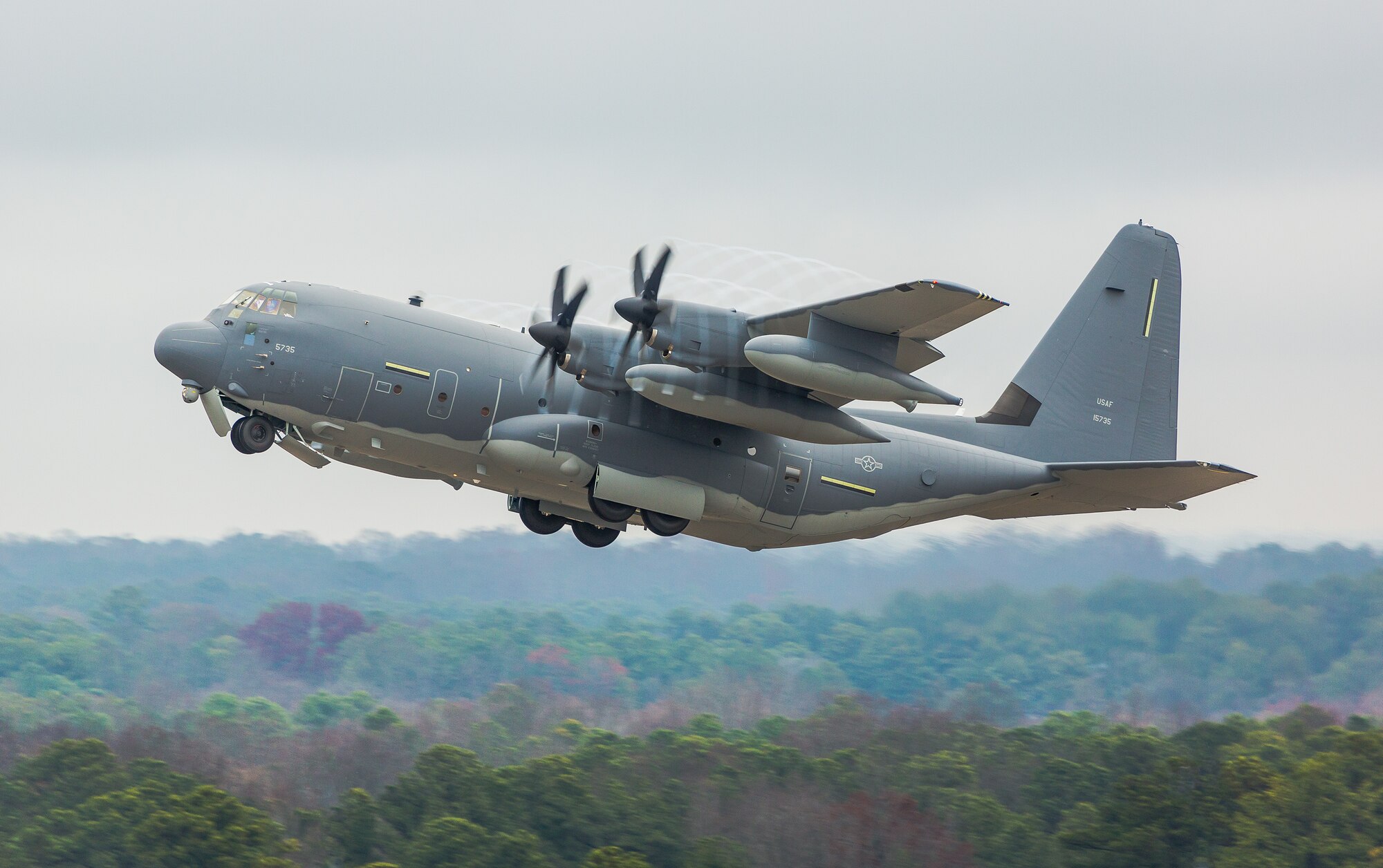 An MC-130J Commando II designated for Kirtland, was ferried Dec. 5 from the Lockheed Martin  plant in Marietta, Ga. This aircraft, the 200th C-130J delivered to the U.S. government, is assigned to Air Force Special Operations Command. It supports such missions as in-flight refueling, infiltration/exfiltration, and aerial delivery and resupply of special operations forces. (Courtesy photo)
