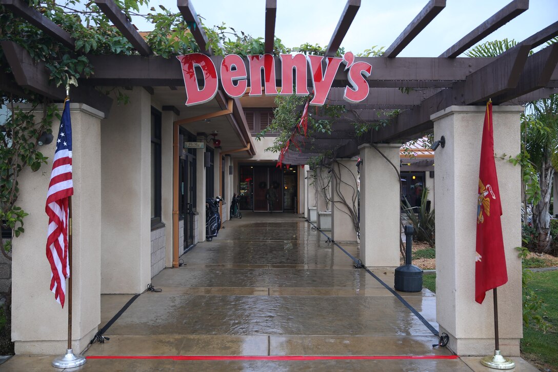 Denny’s opens up near the Staff Non-Comissioned Officer’s Club, The Rockers, aboard Marine Corps Air Station Miramar, Calif., Dec. 19. The restaurant is one of the new food services being added to the installation. 