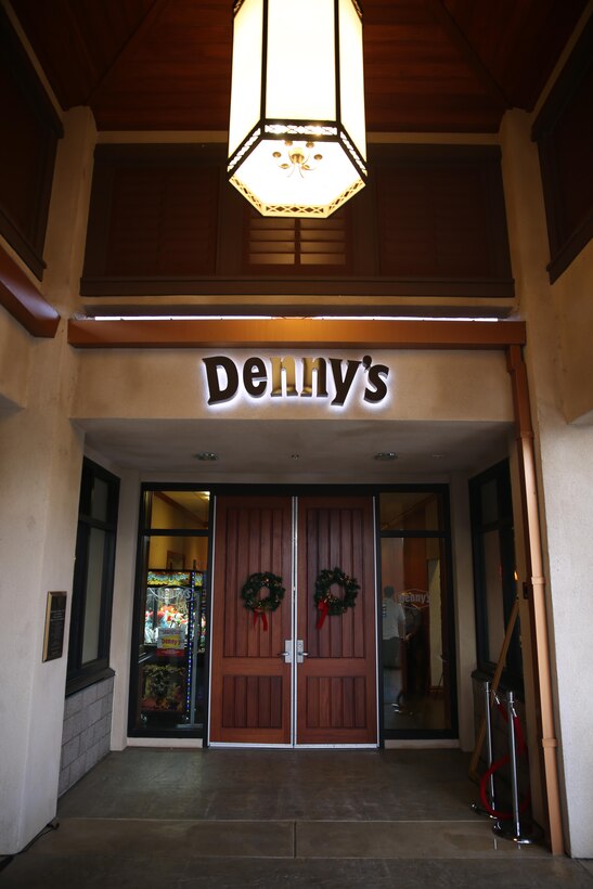 Denny’s opens up near the Staff Non-Comissioned Officer’s Club, The Rockers, aboard Marine Corps Air Station Miramar, Calif., Dec. 19. The restaurant made its opening on the installation in time for the holiday season.  