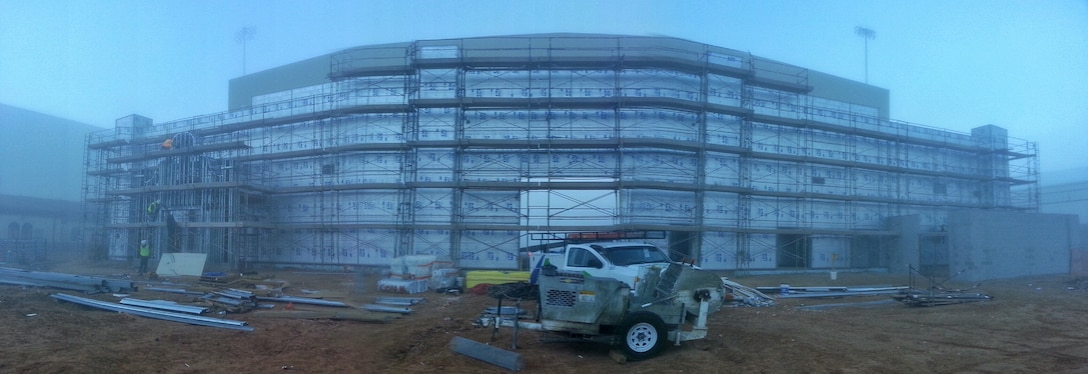 CANNON AIR FORCE BASE, N.M., -- 2013 Photo Drive submission. Photo by Richard Banker, Fall 2013. "Wash rack at CAFB in the fog"