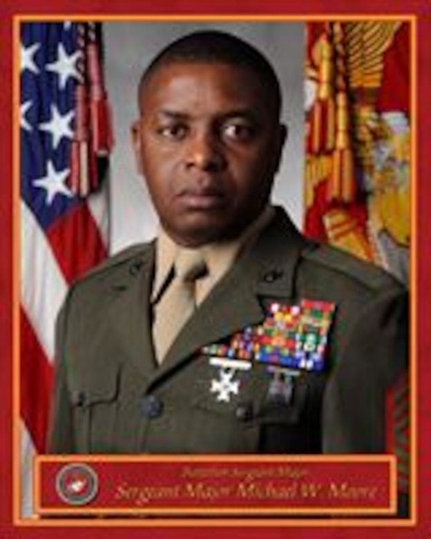 Sergeant Major Michael W. Moore, Headquarters and Service Battalion sergeant major