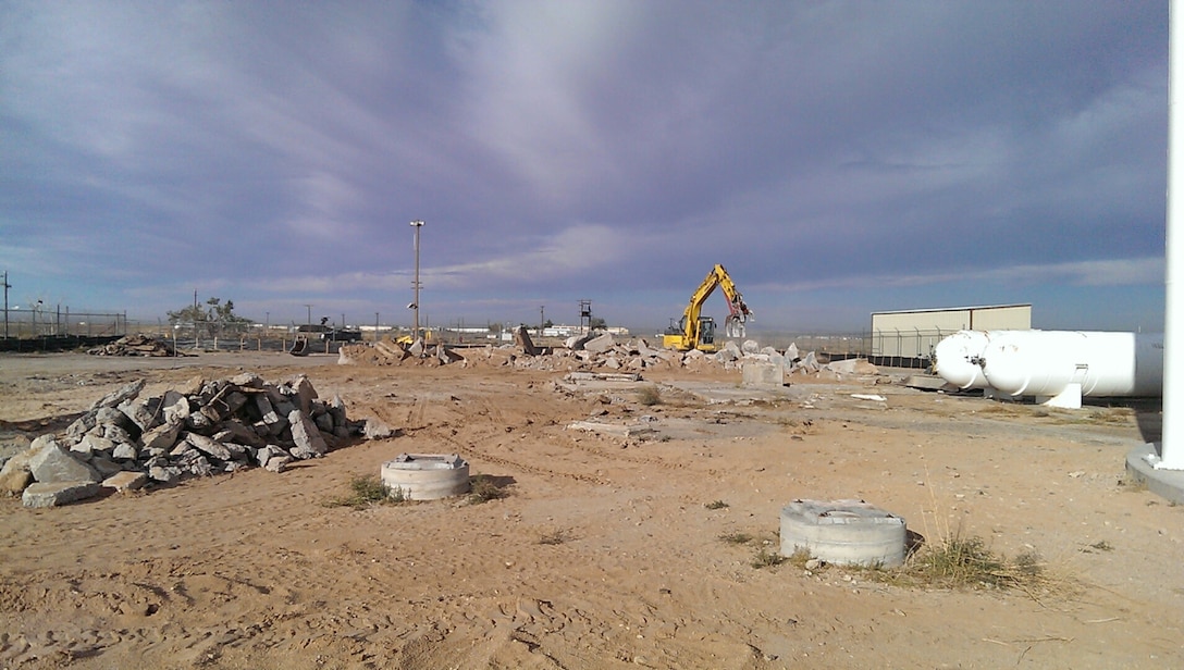 KIRTLAND AIR FORCE BASE, N.M., -- Entry in the District's 2013 Photo Drive. Photo by Erin Larivee, Dec. 3, 2013. "Photo taken during demolition in Area 600"