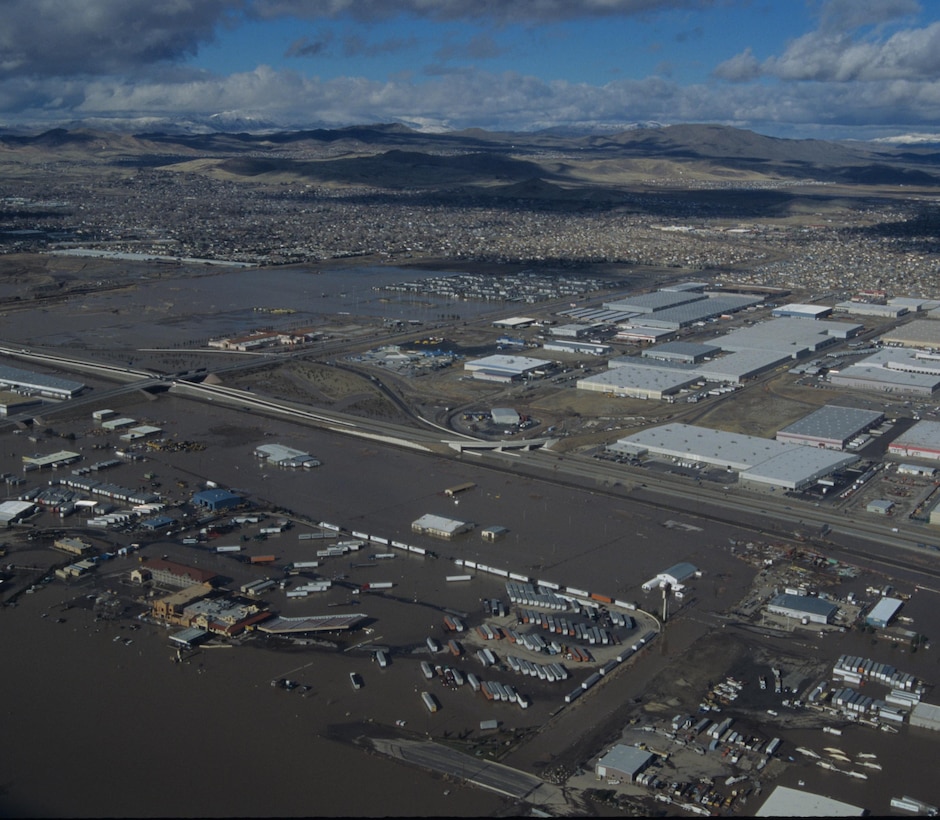 Flooding in Reno, Nev., in January 1997.