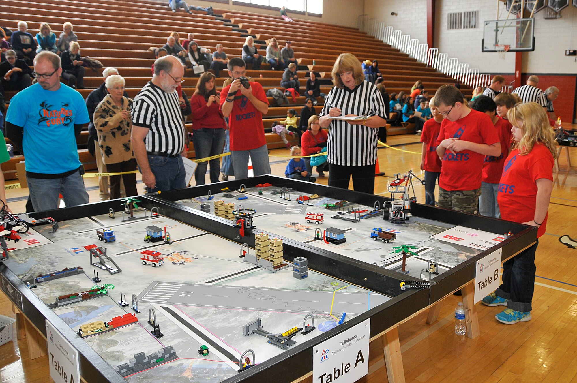 Twelve Arnold Engineering Development Complex (AEDC) sponsored, local teams demonstrated their best skills and qualified to advance to the FIRST® LEGO® League (FLL) State Competition after competing in the regional qualifying competition at Tullahoma High School last month. 