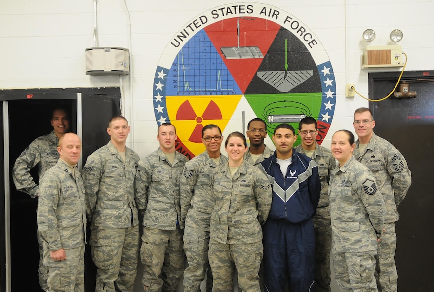 The Nondestructive Inspection Lab provides inspection and technical support on all assigned B-52H Stratofortresses, UH-1N helicopters, Aerospace Ground Equipment, and to other various agencies on Minot Air Force Base.  Five different methods including fluorescent penetration, magnetic particle, eddy current, ultrasonic, and x-ray are used by NDI personnel to determine the structural integrity of aircraft components and support equipment.  The NDI Lab is also enrolled in the DoD Joint Oil Analysis Program and provides spectrometric oil analysis support on aircraft engine oil to identify and determine wear-metal trends and oil contamination. (photo courtesy of the command chief office)