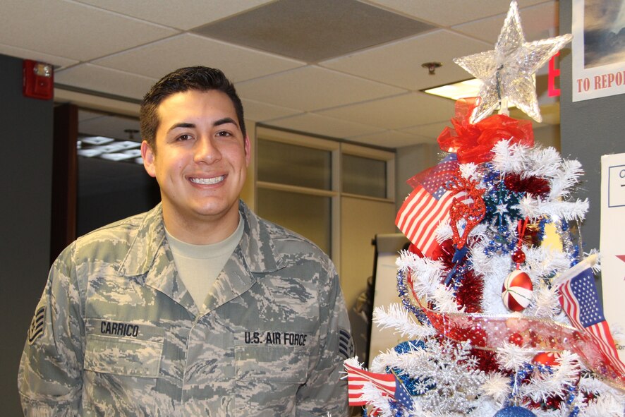 Happy New Year from the 932nd Airlift Wing and especially Staff Sgt. John Carrico, an aeromedical evacuation technician with the 932nd Airlift Wing Aeromedical Evacuation Squadron.  He shared an important goal for the new year, and says his New Year's Resolution for 2014 is to quit smoking.  (Air Force photo by Staff Sgt. Meiko Schill.)