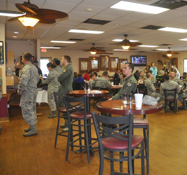 Team Tyndall members utilized Tyndall’s newly updated Beacon Beach Marina for lunch after it re-opened Feb. 1. The restaurant re-launched after receiving updates to the main entrance and its interior. (U.S. Air Force photo by 2nd Lt. Andrea Valencia)