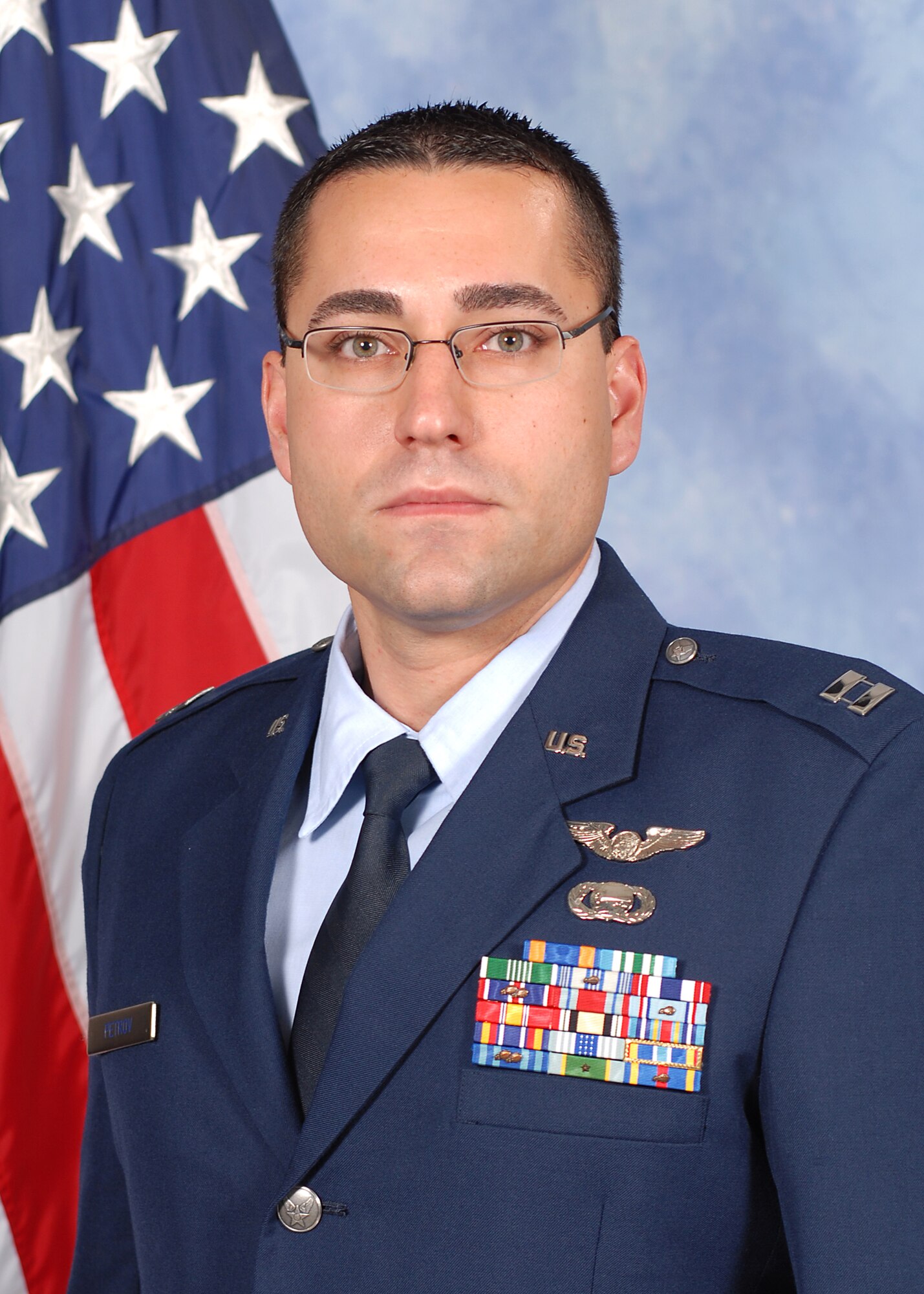 GOODFELLOW AIR FORCE BASE, Texas -- Capt. Timothy Petrov, 316th Training Squadron, is the 17th Training Wing 2012 Company Grade Officer of the Year. The annual awards program recognizes military and civilian personnel who compete in 20 categories for their significant contributions to the 17th TRW, the community and the mission. (U.S. Air Force photo/Airman 1st Class Michael Smith) 