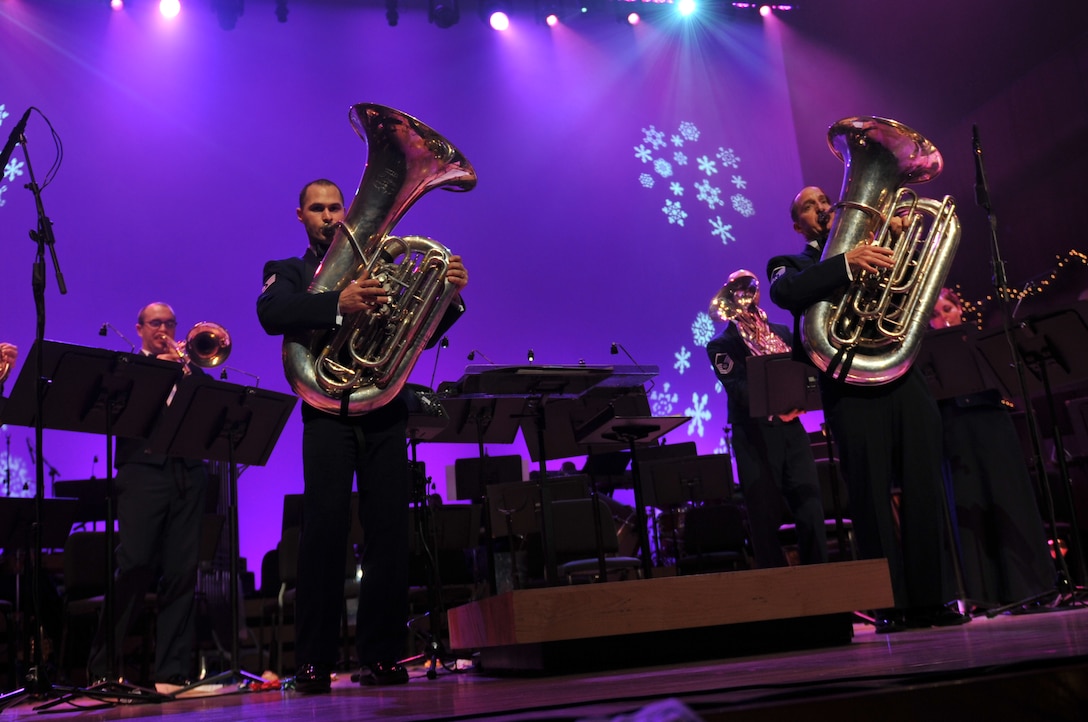 Staff Sergeant George Father and Master Sergeant Alex Serwatowski duke it out on the tuba in "Overture Battle Royal from 'The Nutcracker'"