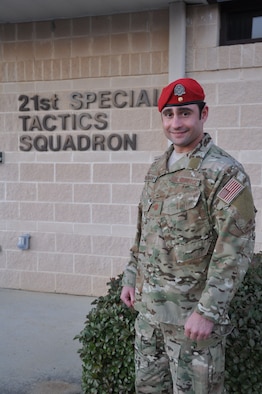 Maj. Francis Damon Friedman, the director of operations at the 21st Special Tactics Squadron, Pope Field, N.C., saved the life of a woman Jan. 29, 2013 when her Toyota Tundra veered off the road into a tree-lined ditch. Friedman was the first responder on scene, applying First Aid and remaining in the truck with the victim until medics could extricate her from the vehicle. (U.S. Air Force photo/Maj. Lisa Ray)  