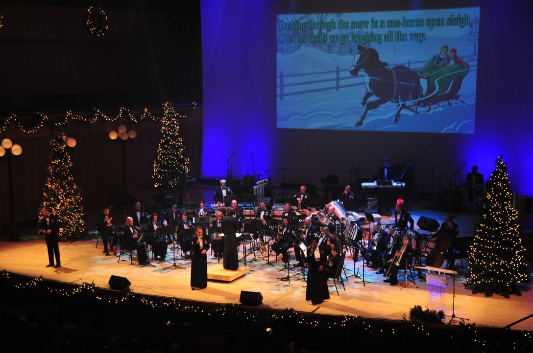 The Concert Band performs a "Christmas Sing-a-long" for "A Hometown Holiday"
