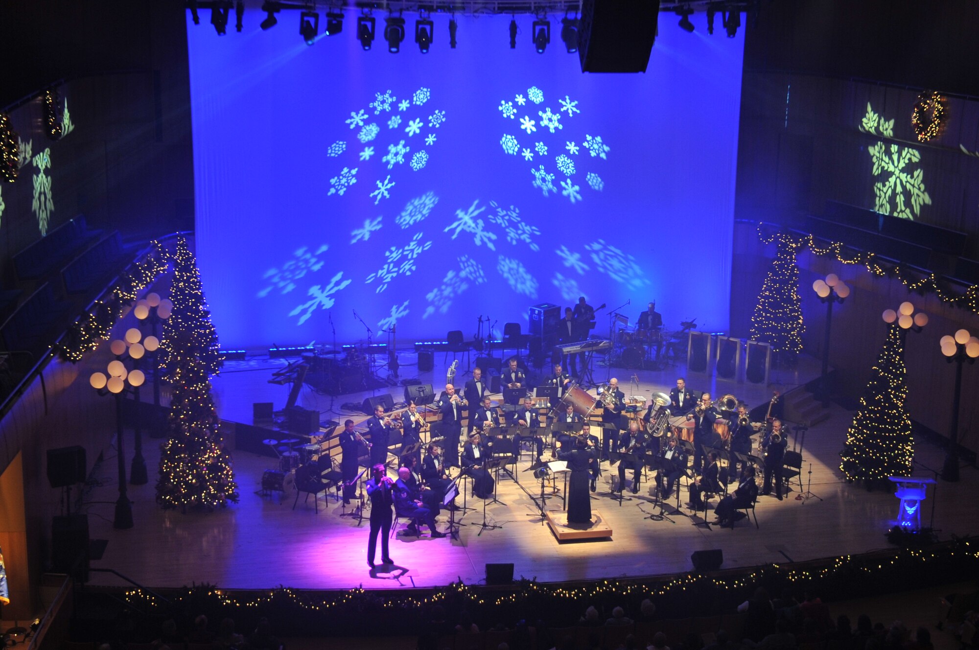 The Concert Band performs "Christmastime" to kick off "A Hometown Holiday"