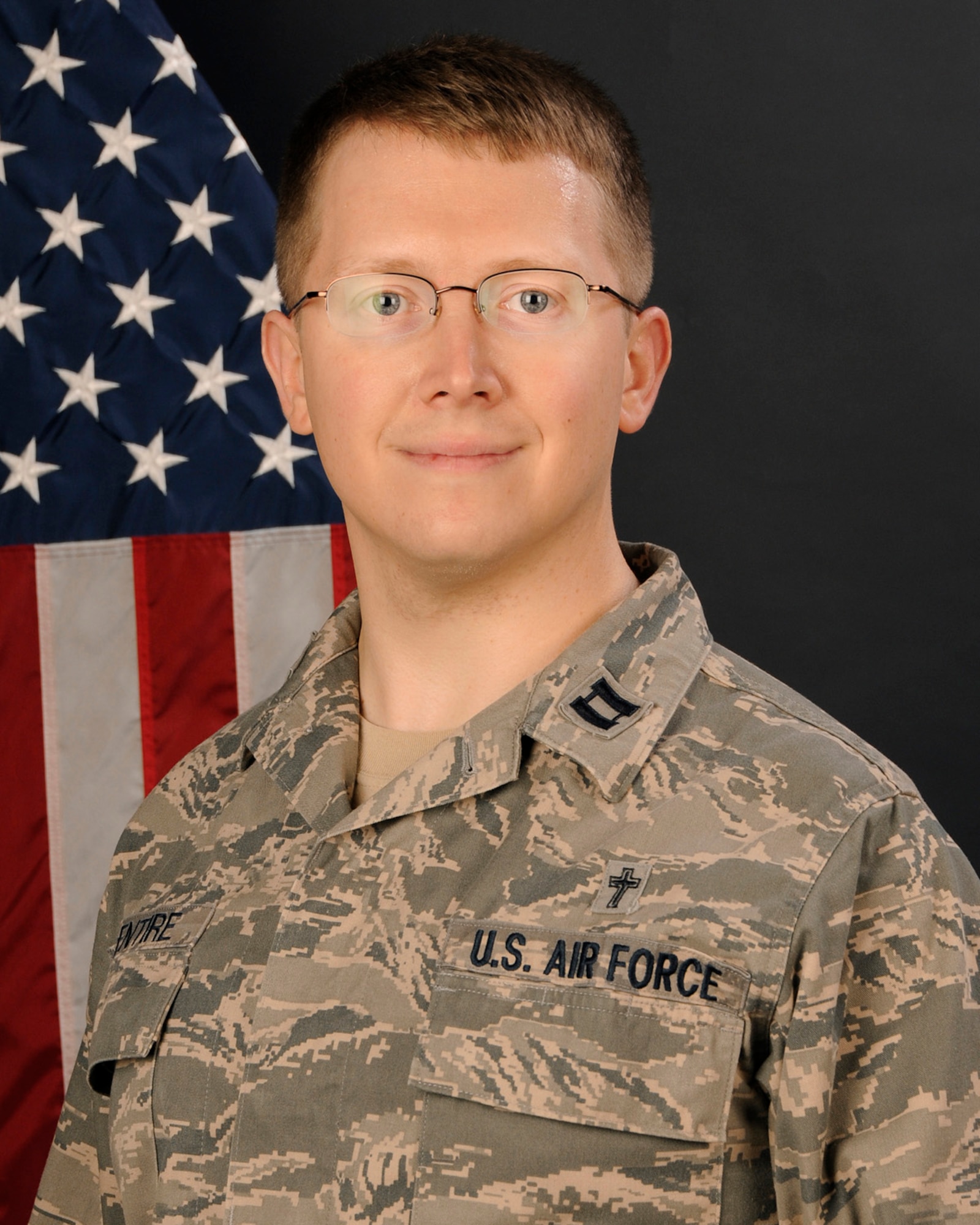 Portrait of Chaplain, Capt. Benjamin McEntire, with the 169th Fighter Wing at McEntire Joint National Guard Base, S.C., Jan. 10, 2013.
(National Guard photo by Tech. Sgt. Caycee Watson/Released)
