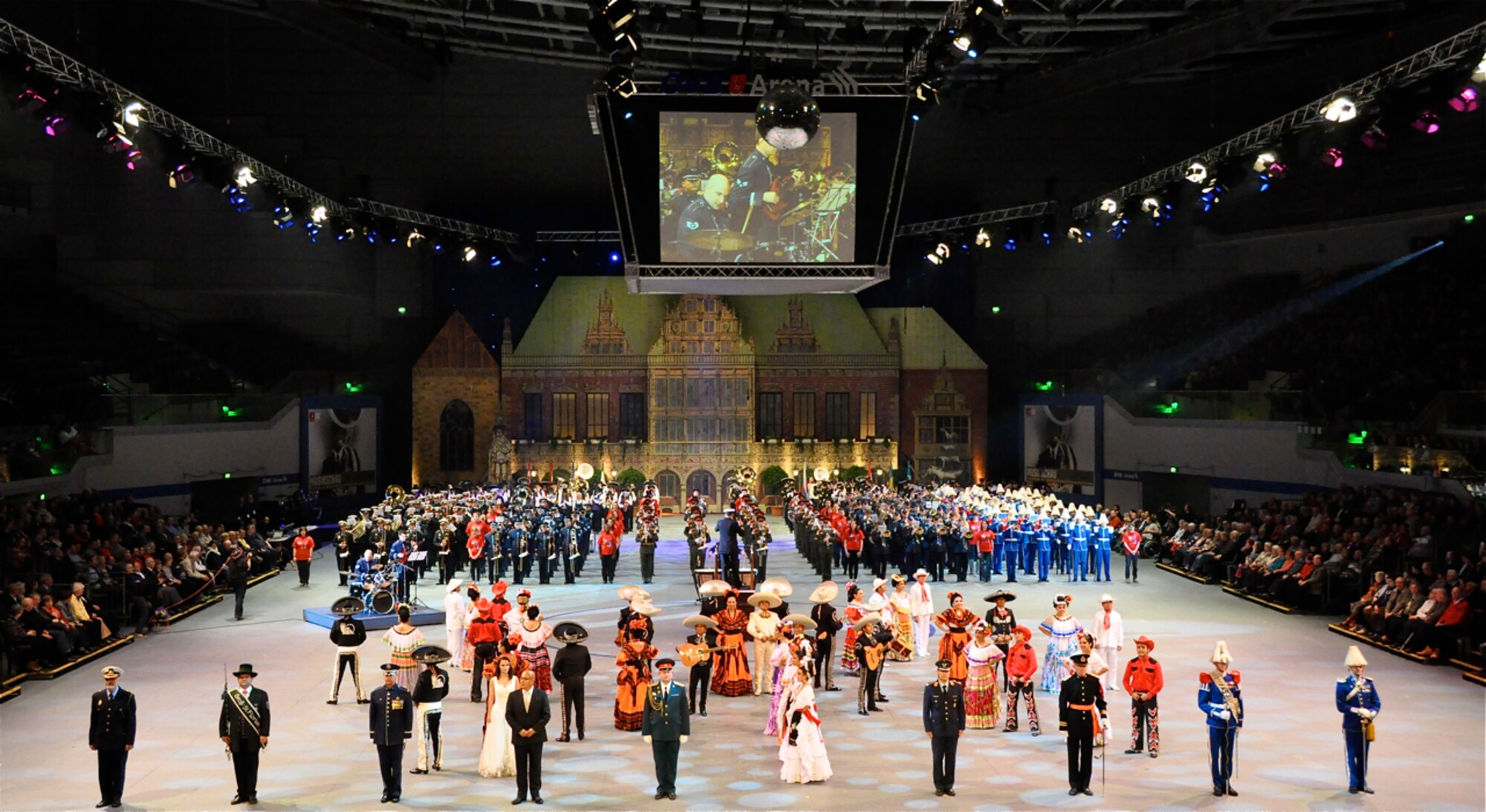 The USAFE Band participated in the Musikschau der Nationen in Bremen, Germany.  Seven other nations also participed in the event.  All proceeds from the event will be used to benefit the German War Graves Commission.  