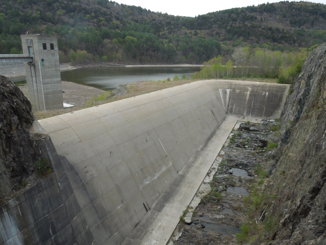 Townshend Lake, Townshend, Vt., is part of a network of flood control projects in the Connecticut River Basin. Constructed in 1961 at a cost of $7.5 million dollars, it is operated and maintained by the U.S. Army, Corps of Engineers.