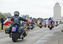 Members of Joint Base San Antonio-Randolph community, lined the streets to pay their respects to Sgt. Mark Schoonhoven Feb. 4. Sgt. Shoonhoven, 38,  who was assigned to the 32nd Transportation Company, 157th Combat Sustainment Support Battalion died Jan. 20 2013 from injuries sustained from an improvised explosive device  explosion in December 2012 while serving in Afghanistan. (U.S. Air Force photo by 
Benjamin Faske) (released)