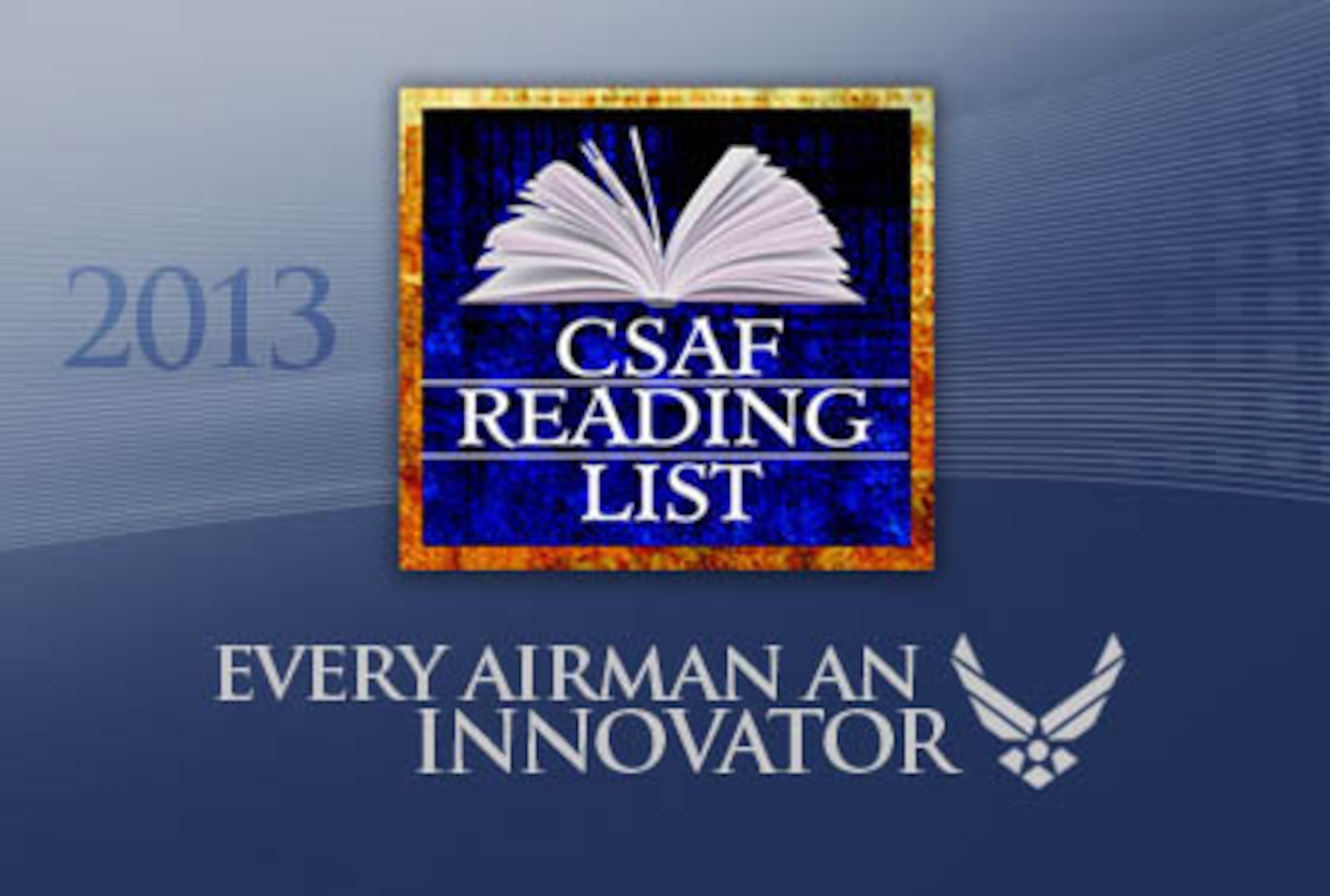 CSAF Reading List for 2013 (Graphic/Juan Femath)