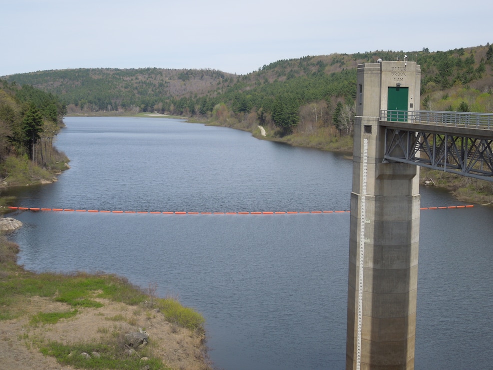 Otter Brook Dam in Keene, N.H., is part of a network of flood control dams on tributaries of the Connecticut River. Otter Brook Dam not only prevents flooding along the mainstem of the Connecticut River, but it also works in conjunction with Surry Mountain Dam in Surry, New Hampshire, to reduce flood risks to the city of Keene, and downstream areas along the Ashuelot River. 