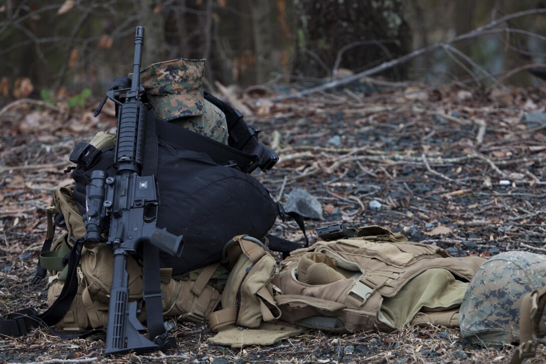 Marines with second platoon, Guard Company, Marine Barracks Washington, D.C., underwent an advanced CMP live-fire exercises at Marine Corps Base Quantico, Va., Jan. 30.  The monthly training evolutions maintain their high levels of proficiency with the M4 carbine, M9 handgun and M1014 shotgun.  The Guard Marines fire on the move while engaging multiple targets, and utilize stress drills to sharpen their tactics.
