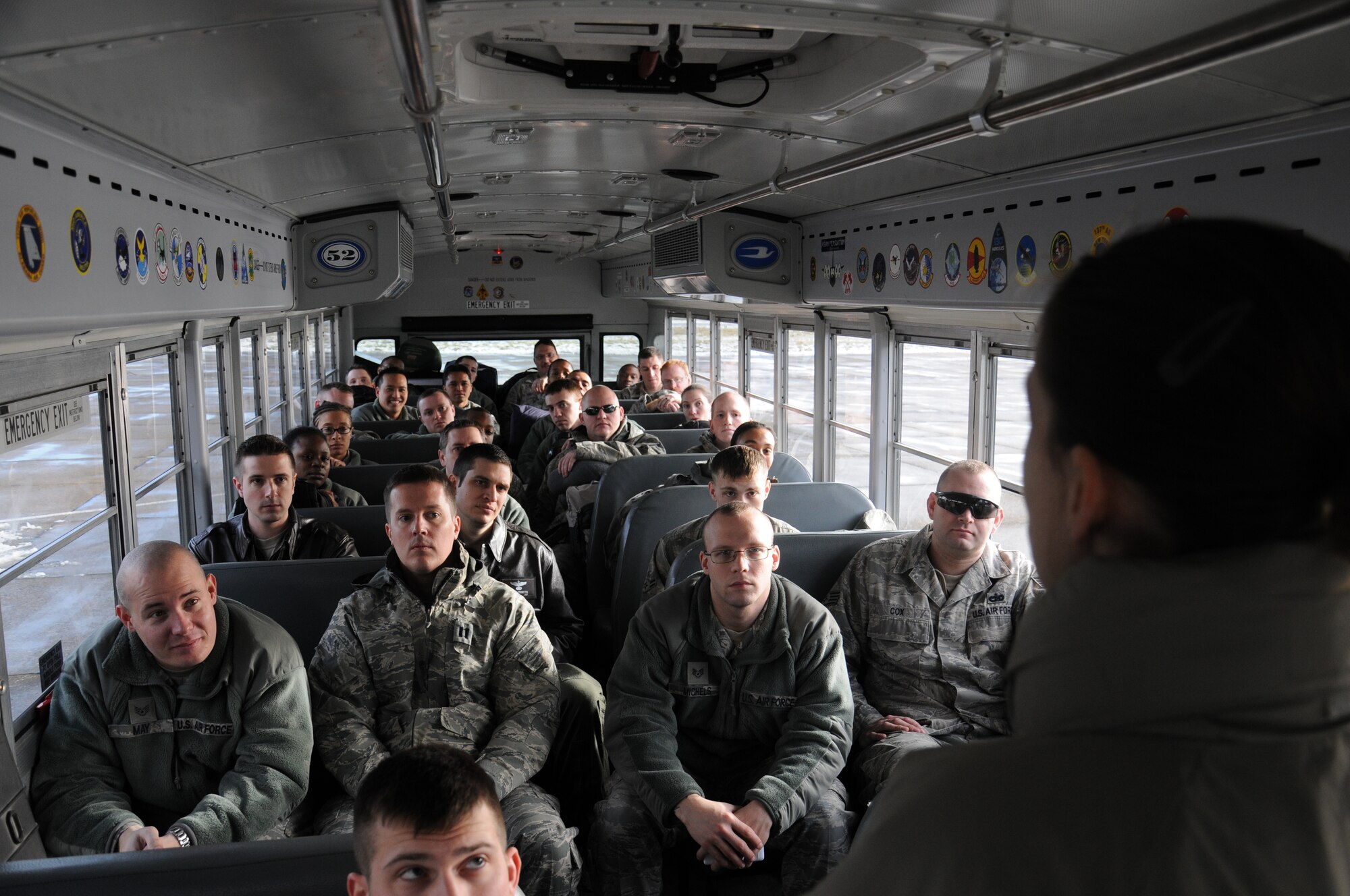 Airmen from the 100th Air Refueling Wing listen to a brief prior to deploying in support of operations in Mali Jan. 26, 2013, at RAF Mildenhall, England. The 100th ARW will provide a much-needed air-to-air refueling capability to forces operating in Northern Africa. Approximately 130 Airmen deployed out of RAF Mildenhall after receiving their deployment order to support French operations in Mali. (U.S. Air Force photo by 1st Lt. Christopher Mesnard/Released)