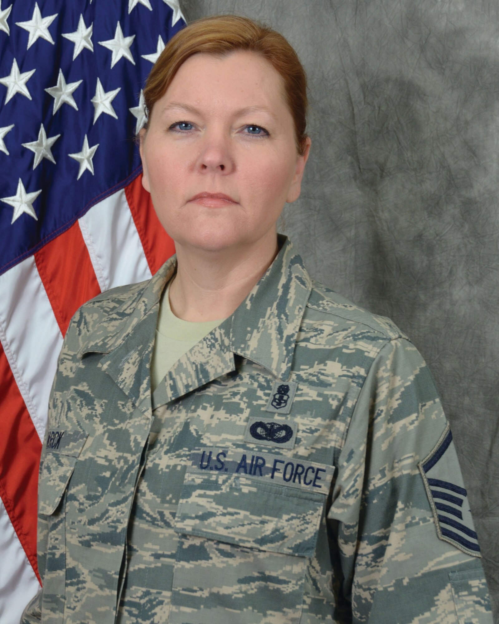 WRIGHT-PATTERSON AIR FORCE BASE, Ohio - Master Sgt. Glenda Marck, 445th Aerospace Medicine Squadron cardiopulmonary craftsman, is the 445th Airlift Wing’s SNCO of the Quarter, first quarter. (U.S. Air Force photo/Staff Sgt. Mikhail Berlin)