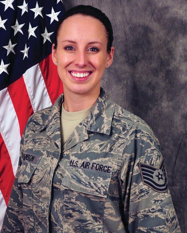 WRIGHT-PATTERSON AIR FORCE BASE, Ohio - Tech. Sgt. Sena Johnson, 445th Force Support Squadron education training journeyman, is the 445th Airlift Wing’s NCO of the Quarter, first quarter. (U.S. Air Force photo/Tech. Sgt. Anthony Springer)