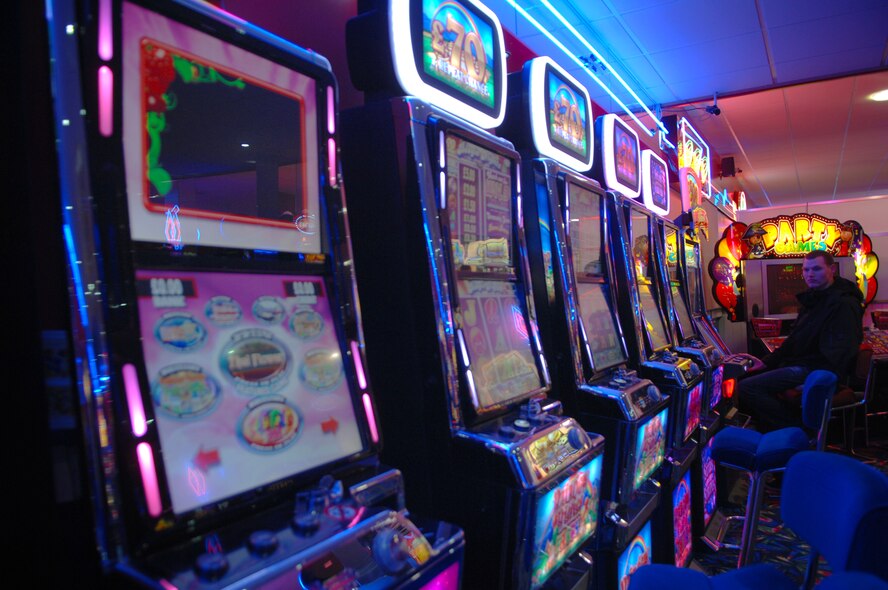 Included in most of the arcades in Great Yarmouth is a gambling area for the adults. Most arcades are named after Las Vegas casinos. (U.S. Air Force photo by Airman 1st Class Dillon Johnston/Released)