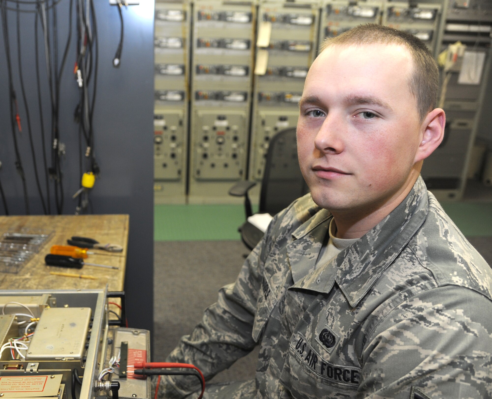 Senior Airman Anthony Marple, an airfield systems technician with the 71st Communications Squadron, is the 71st Flying Training Wing Airman of the Month for January at Vance Air Force Base, Okla. (U.S. Air Force photo/ Airman 1st Class Frank Casciotta)