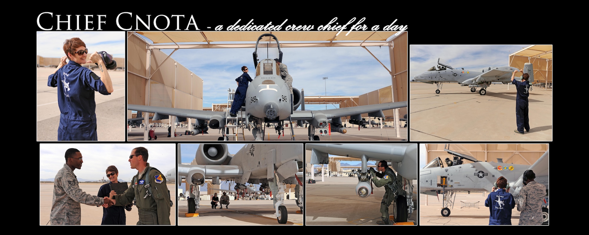 Chief Cnota launched out Col. James Meger, 355th Fighter Wing vice commander, to get the experience of what it’s like to be a U.S. Air Force crew chief.