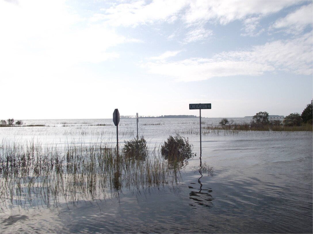 Flooding on Hoopers Island, Oct. 13, 2011.
