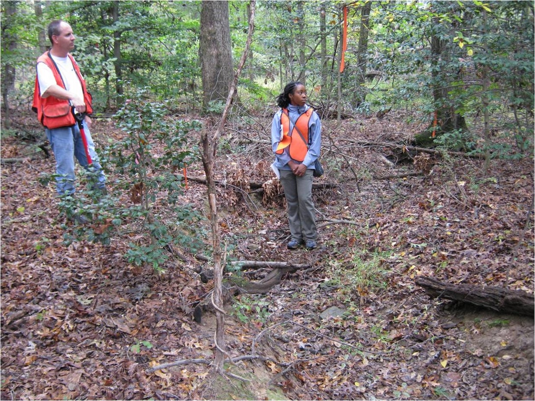 Prince George’s County, Maryland – Laura Burge is on a wetland delineation.
