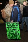 A Marine and his spouse reunite during a homecoming celebration aboard Camp Lejeune, N.C., Feb. 1, 2013. Hundreds of families and friends attended the event, which was the second of three waves of returning servicemembers to return to Camp Lejeune. 