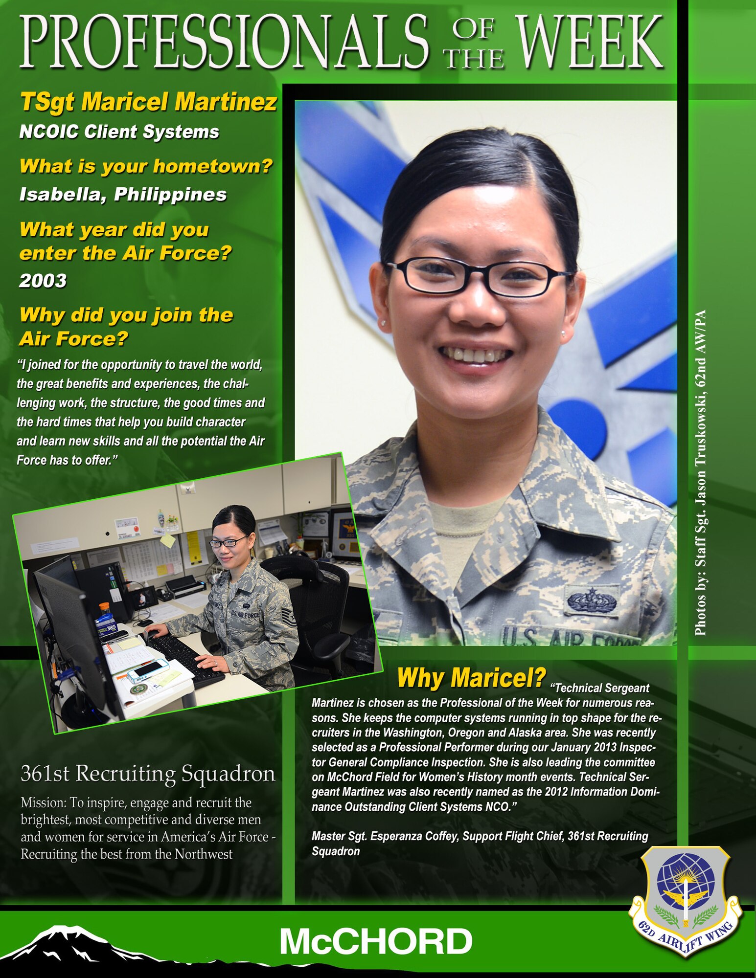 Tech. Sgt. Maricel Martinez (U.S. Air Force graphic/Staff Sgt. Frances Kriss)