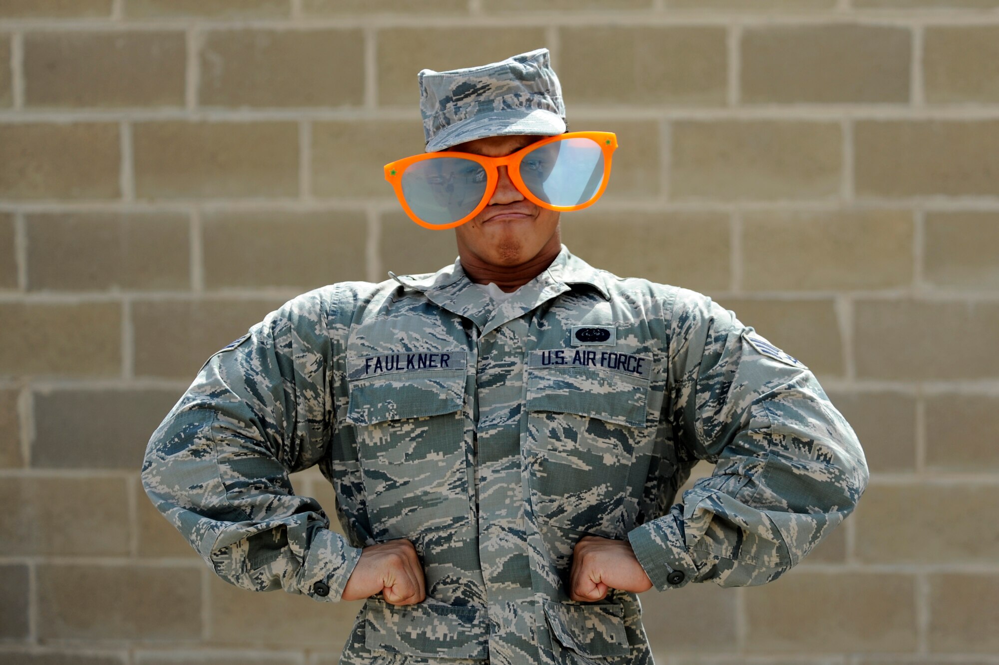 Senior Airman Malcolm Faulkner, 386th Expeditionary Communications Squadron, communications focal point technician, was awarded this weeks “Rock Solid Warrior” designation by the 386 Air Expeditionary Wing, Feb. 8, 2013.  (U.S. Air Force photo by Staff Sgt. Austin Knox)