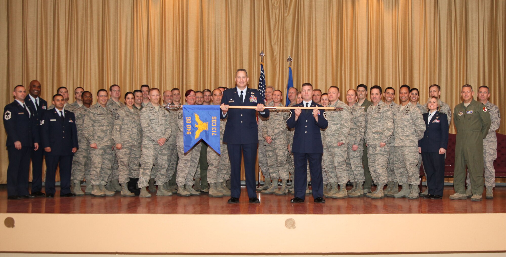Colonel Thomas Klingensmith assumed command of the 713th COS during a ceremony held here Feb. 9. Col. Klingensmith served as the Special Assistant to the Commander with the 419th Fighter Wing, Hill AFB, Utah, before taking this position. (U.S. Air Force Photo/Tech Sgt. Kenneth McCann)