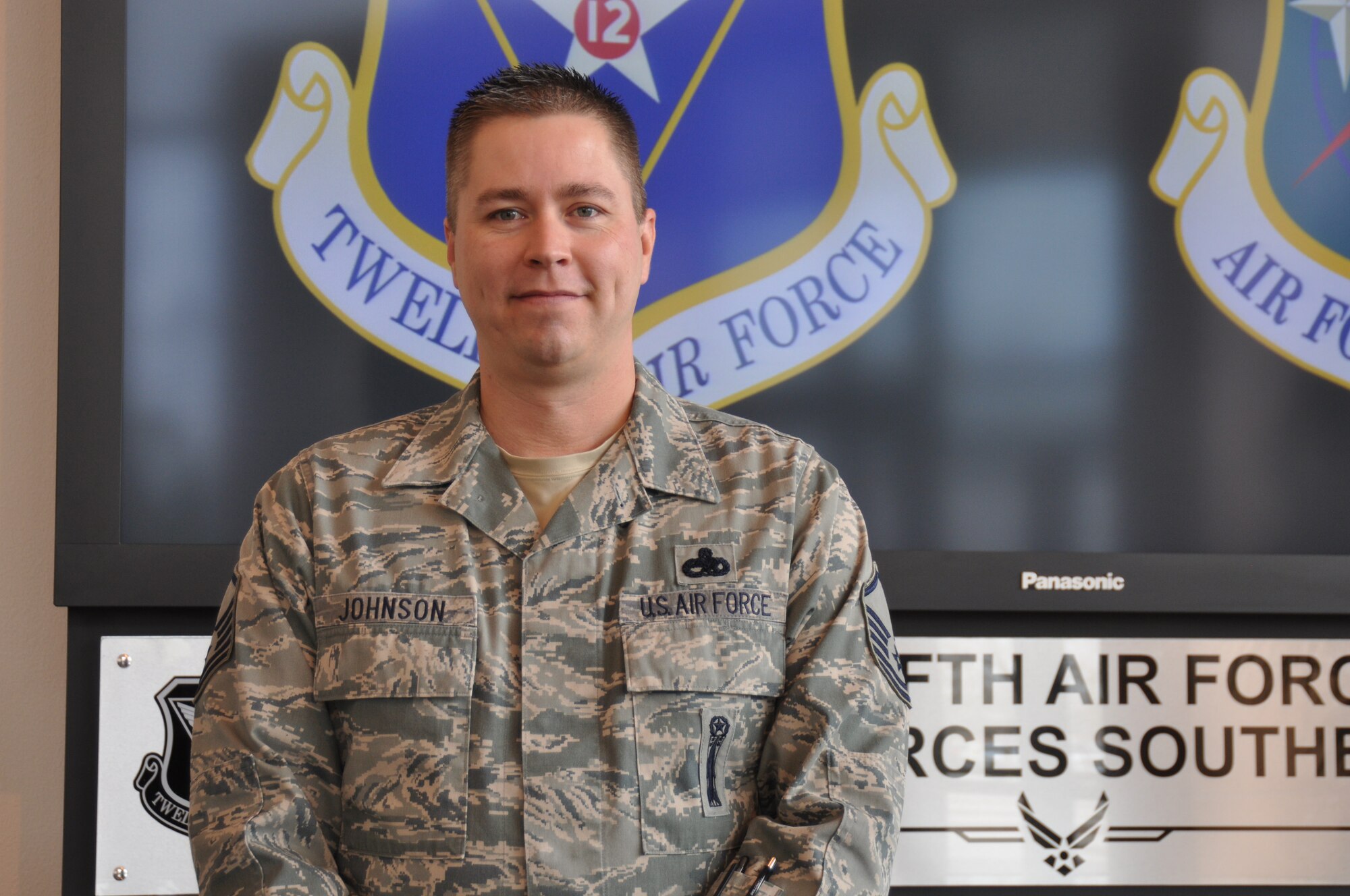 “My job in the Blue Flag exercise is to provide support for any aircraft mishaps and advise commanders on appropriate courses of actions regarding positioning of weapon munitions throughout the theater (to include drafting risk assessment for commander or higher headquarters approval),” said Master Sgt. Christopher Johnson, 12th Air Force (Air Forces Southern) Safety Office.” (U.S. Air Force photo by Master Sgt. Kelly Ogden/Released). 