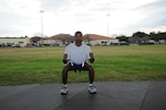 Squat Jump:
Stand as tall as you can. Then dip your knees and squat down, swinging your arms back, in preparation to leap.  Jump as high as you can, when you land immediately squat down and jump again.  (U.S. Air Force photo by Don Lindsey)
