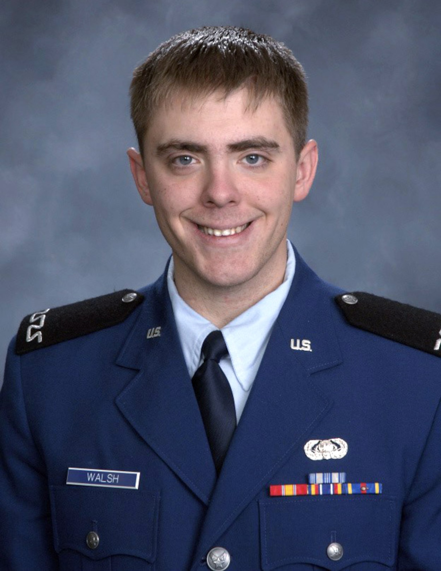 Cadet 4th Class James Walsh, pictured here, was found dead in the Air Force Academy Cadet Area Feb. 9, 2013. (U.S. Air Force photo)