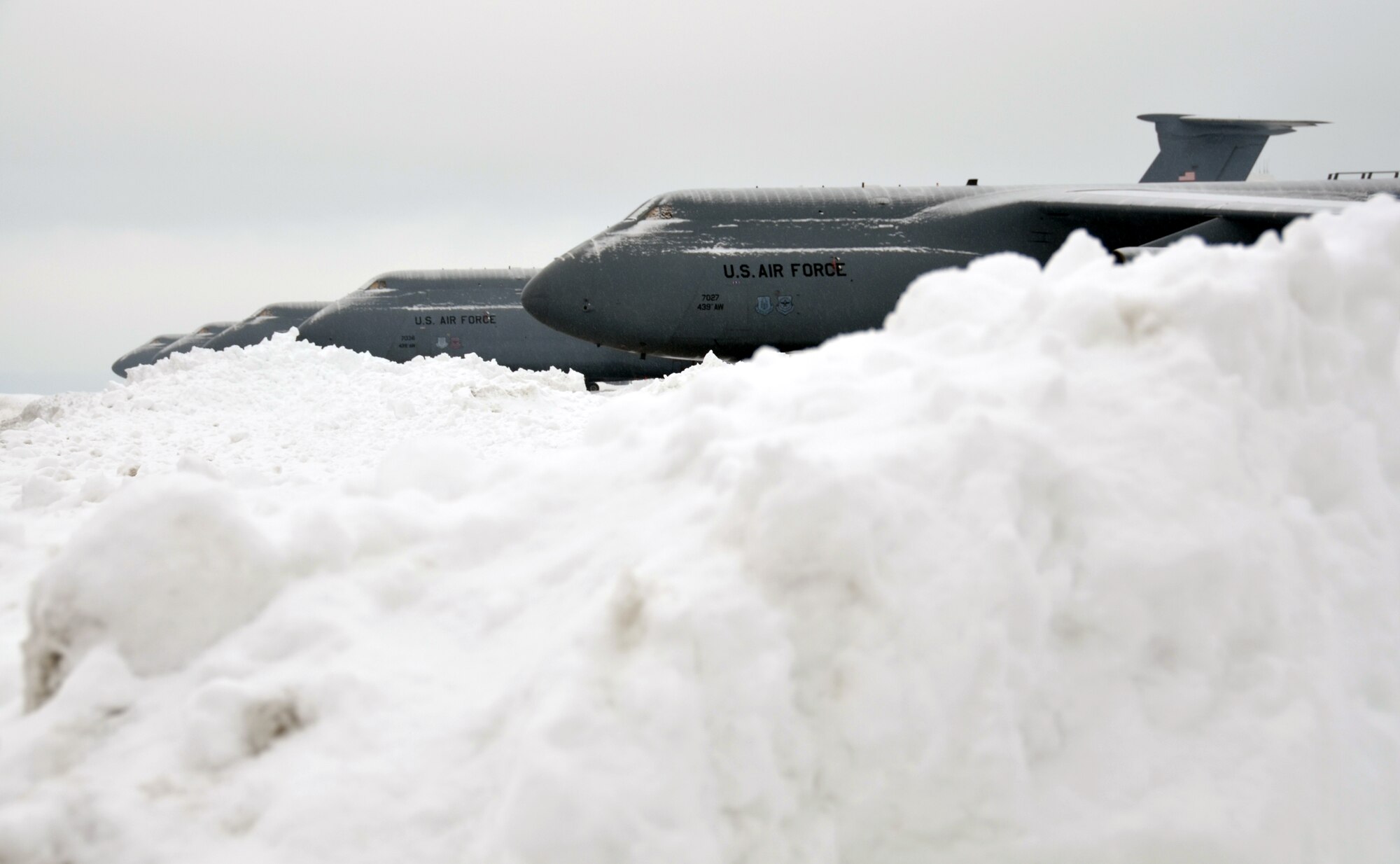 As of a result of winter storm "Nemo", twenty inches of snow covered Westover Air Reserve Base, Chicopee, Mass., between Feb. 8 and Feb. 10, 2013. Massachusetts declared a state of emergency and Gov. Duvall Patrick initiated the first driving ban since the blizzard of 1978. (U.S. Air Force photo/SrA. Kelly Galloway)
