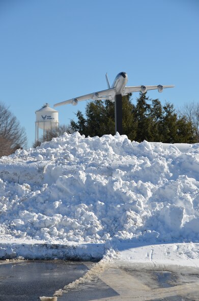 As of a result of winter storm "Nemo", twenty inches of snow covered Westover Air Reserve Base, Chicopee, Mass., between Feb. 8 and Feb. 10, 2013. Massachusetts declared a state of emergency and Gov. Duvall Patrick initiated the first driving ban since the blizzard of 1978. (U.S. Air Force photo/SrA. Kelly Galloway)