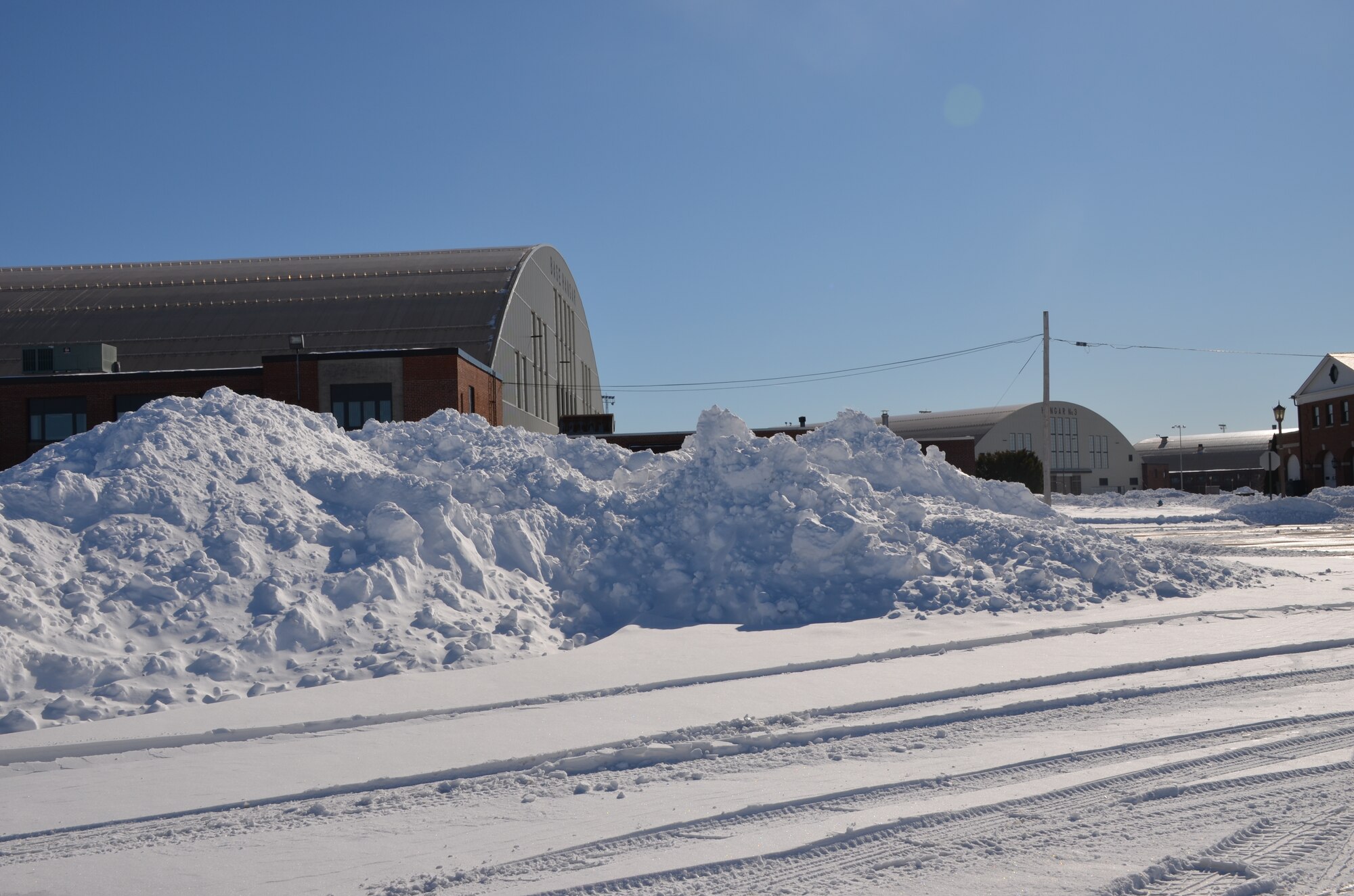 As of a result of winter storm "Nemo", twenty inches of snow covered Westover Air Reserve Base, Chicopee, Mass., between Feb. 8 and Feb. 10, 2013. Massachusetts declared a state of emergency and Gov. Duvall Patrick initiated the first driving ban since the blizzard of 1978. (U.S. Air Force photo/SrA. Kelly Galloway)