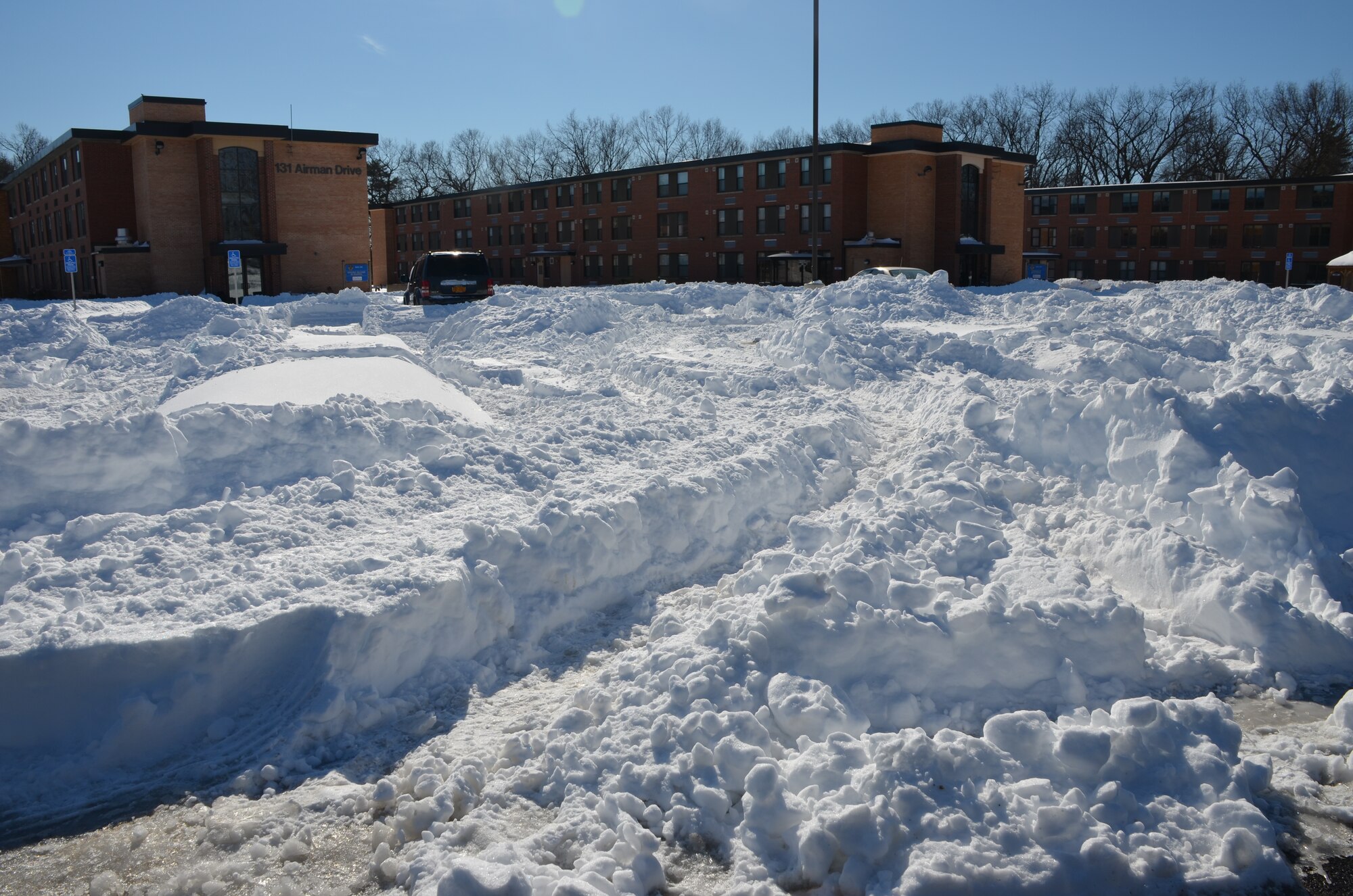 As of a result of winter storm "Nemo", twenty inches of snow covered Westover Air Reserve Base, Chicopee, Mass., between Feb. 8 and Feb. 10, 2013. Massachusetts declared a state of emergency and Gov. Duvall Patrick initiated the first driving ban since the blizzard of 1978. (U.S. Air Force photo/SrA. Kelly Galloway)