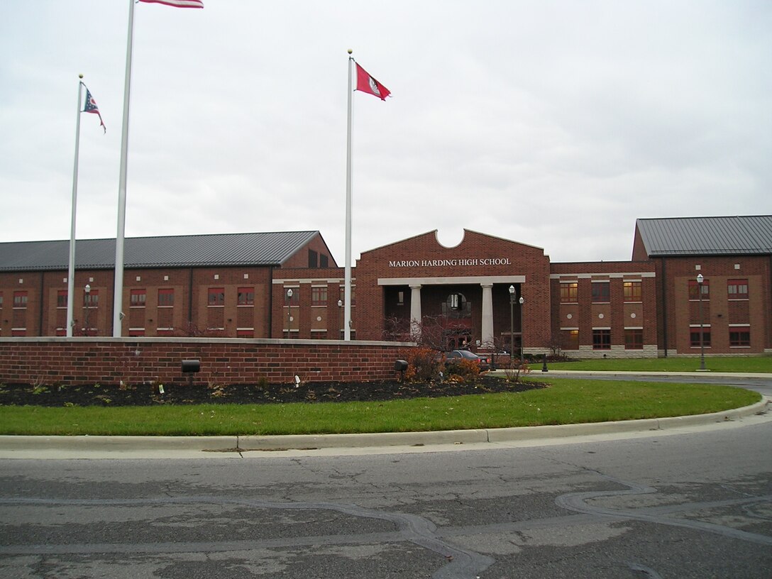 The new Marion High School in Marion, Ohio that was relocated during the environmental cleanup.