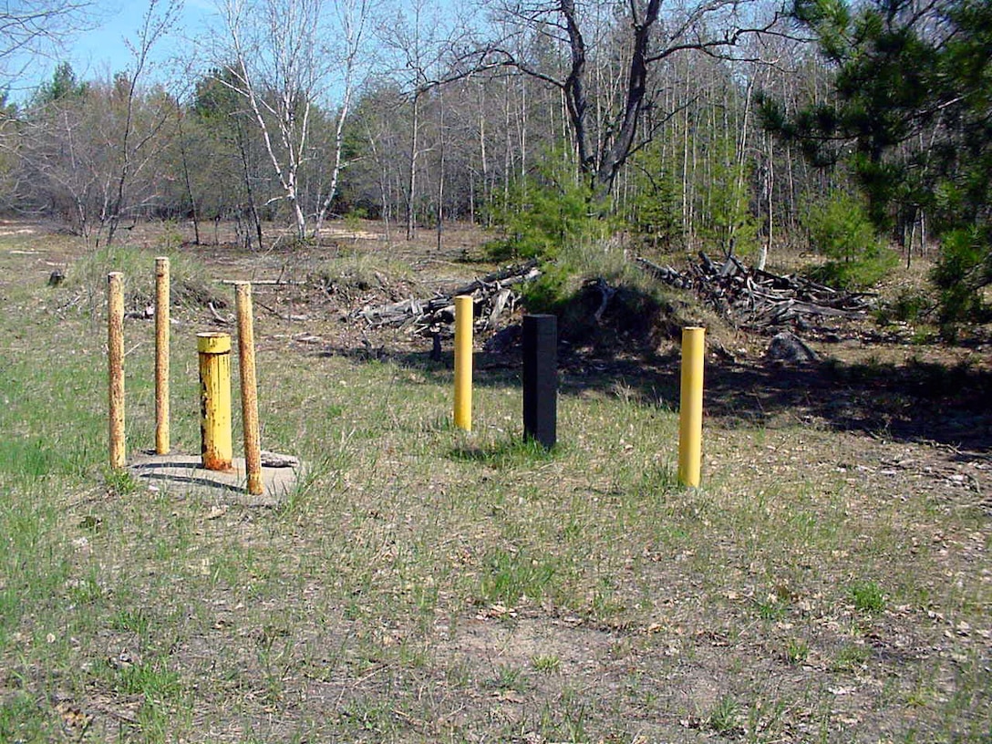 Monitoring wells at Kincheloe Air Force Base.